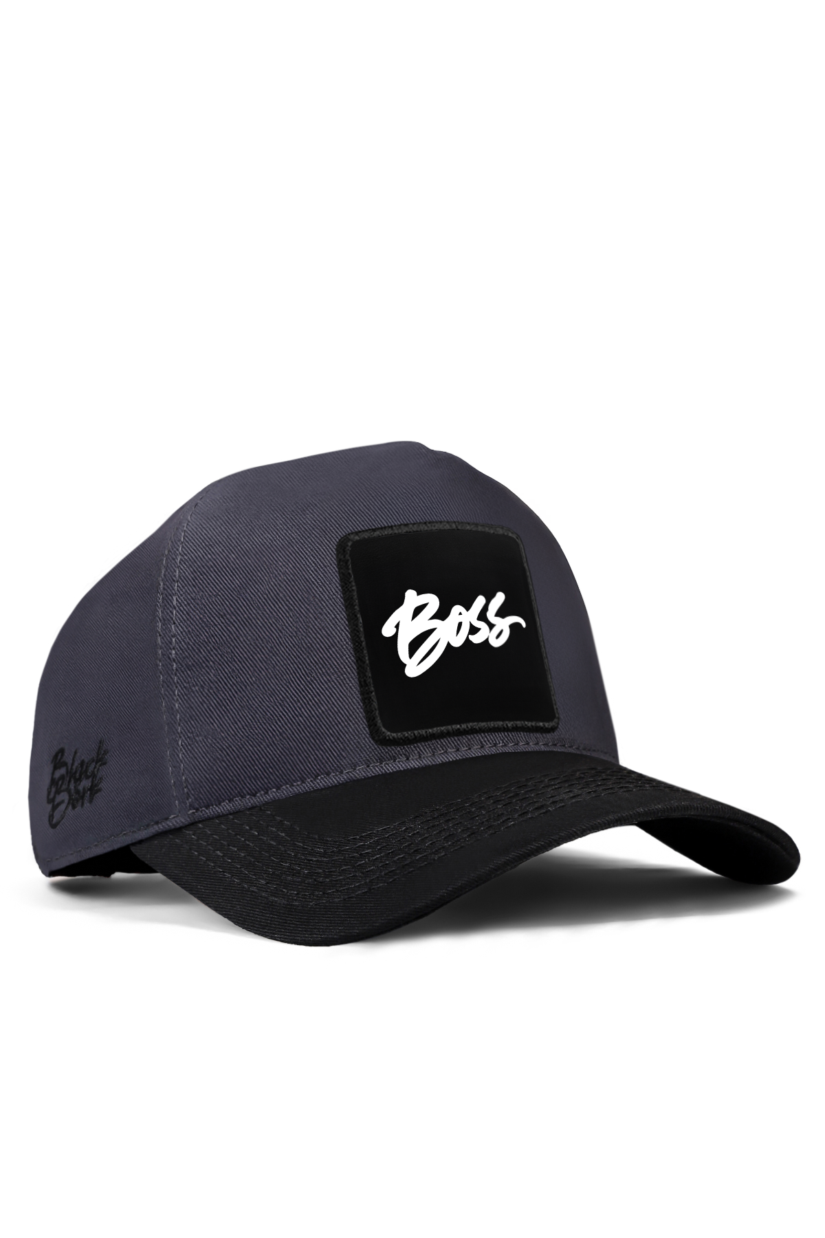 BlackBörk® Baseball Cap Antrazit Schwarz – Verstellbare Unisex Cap mit austauschbarem Patch