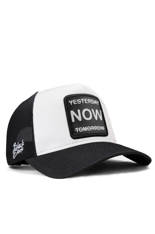 BlackBörk Cap Schwarz Weiß Schwarz– Austauschbarer Klett-Patch | Snapback Unisex